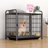 Medium & Large Dog Indoor Kennel with Full Square Tube Design and Built-in Toilet