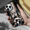 Chess Board Art Pieces Phone Case For iPhone 16,15,14,13,12,11,Mini,Pro,MAX Black Matte Shockproof Cover