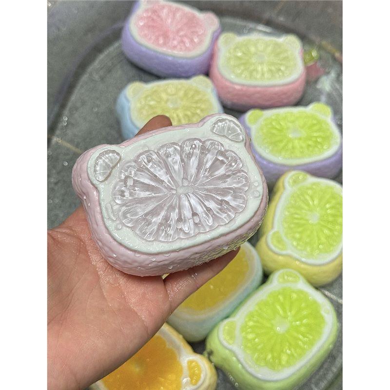 

Jelly Orange Bear Pinching Food-Grade Silicone Large Gram Weight Super Thick Decompression Toy Cute Girl Heart Toy Decompression standard