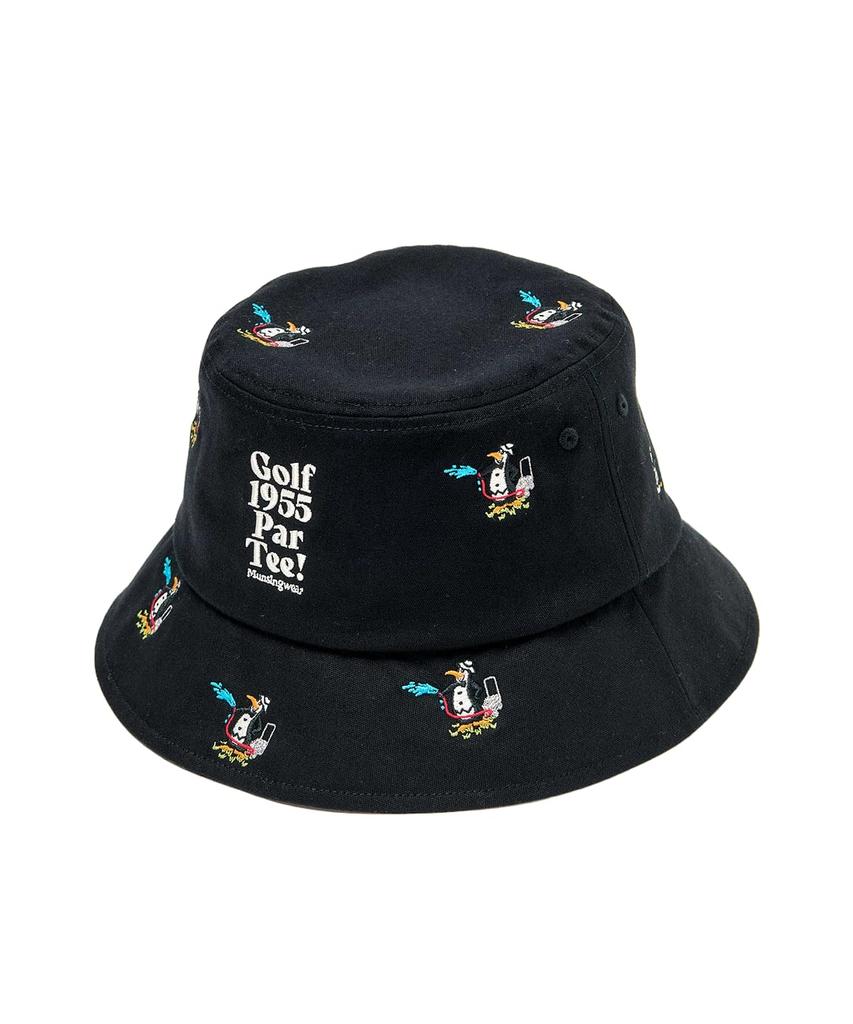[Munsingwear] Adjustable Bucket Hat, Cotton, Character Penguin, Bucket Hat, Golf, MG5SCP76U BK00 (Black)