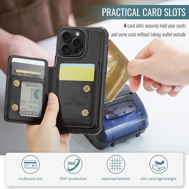 JEEHOOD J05 Business Magnetic Style RFID Leather Phone Case