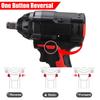 AC 110-240V 520NM 1/2 Inches Max, Brushless Impact Wrench 288VF  Li-ion Electric Wrench with 2 Batteries for Battery