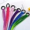 Girls' Colorful Braided Hair Extensions: Ponytails, Wigs, Hair Accessories, and Twisted Rope Ties