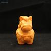 Cute Pony Figurine, Cliff Cypress Wood Carved Chinese Zodiac 'Fortune On Horseback' Statue