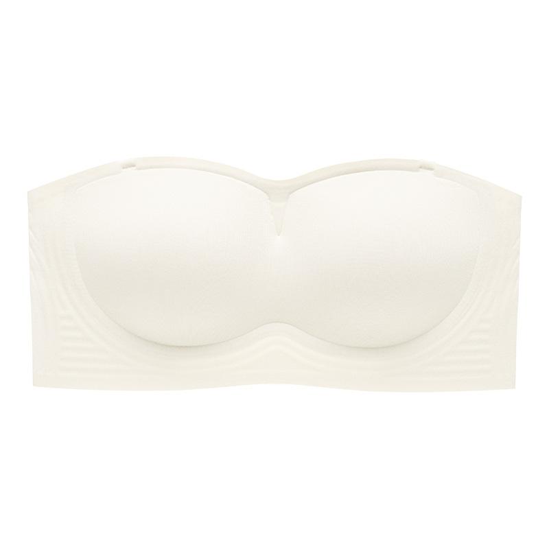 Invisible seamless strapless underwear for is non-slip and cannot fall off. Small breasts gather and cross beautiful back bra cover
