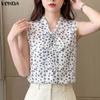 Women Summer Sleeveless Floral Print Semi-sheer Tank Tops Blouse