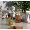 Metal Mesh Square Desktop Pencil Holder Makeup Sorting Storage Organizer Black Silver Gold Holder Stationery Supplies Basket