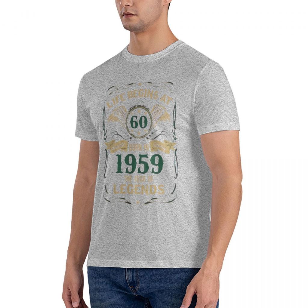 Born In 1959 Life Begins At 60 T Shirt Tee Shirt Gift S-5xl Custom Slim Authentic Clothing Spring Autumn Shirt