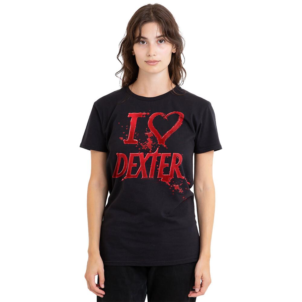 Женская футболка Dexter I Heart Dexter S-2XL, Черная унисекс футболка XL