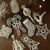 White Plastic Christmas Ornaments: Reindeer and Star Shapes for Tree Décor