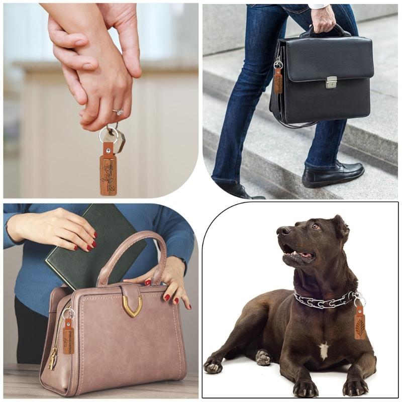 10Pcs Blank Wood Keychains Accessories Unfinished Rectangle Wood Plaque for DIY Crafts and Engraving