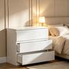 Three-Drawer Dresser with Simple Design, Practical Drawer Cabinet, Timeless Dresser with Spacious Drawers (Drawer Cabinet Only)