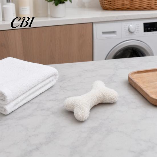 Heavy Duty Dog Toy Plush Squeaky Bone Toy, Soft Lamb Wool Chewing with Built-in Sound, Washable Interactive Fetch Noise Making Pet for Small