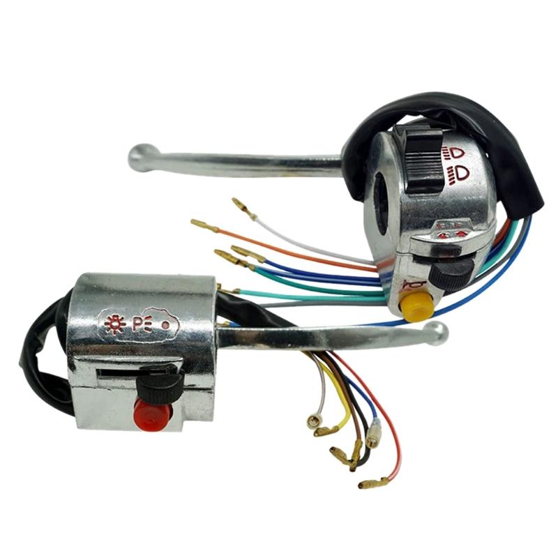 Authentic 7/8 Inch 22Mm Motorcycle Handlebar Switch Assembly Horn High/Low Turn Signal Switch Control For Jialing JH70 JH90