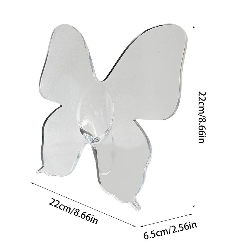 Glass Christmas Ornament Transparent Acrylic Butterfly Frame Vase Transparent Acrylic Butterfly Vase Garden Figurines Solar