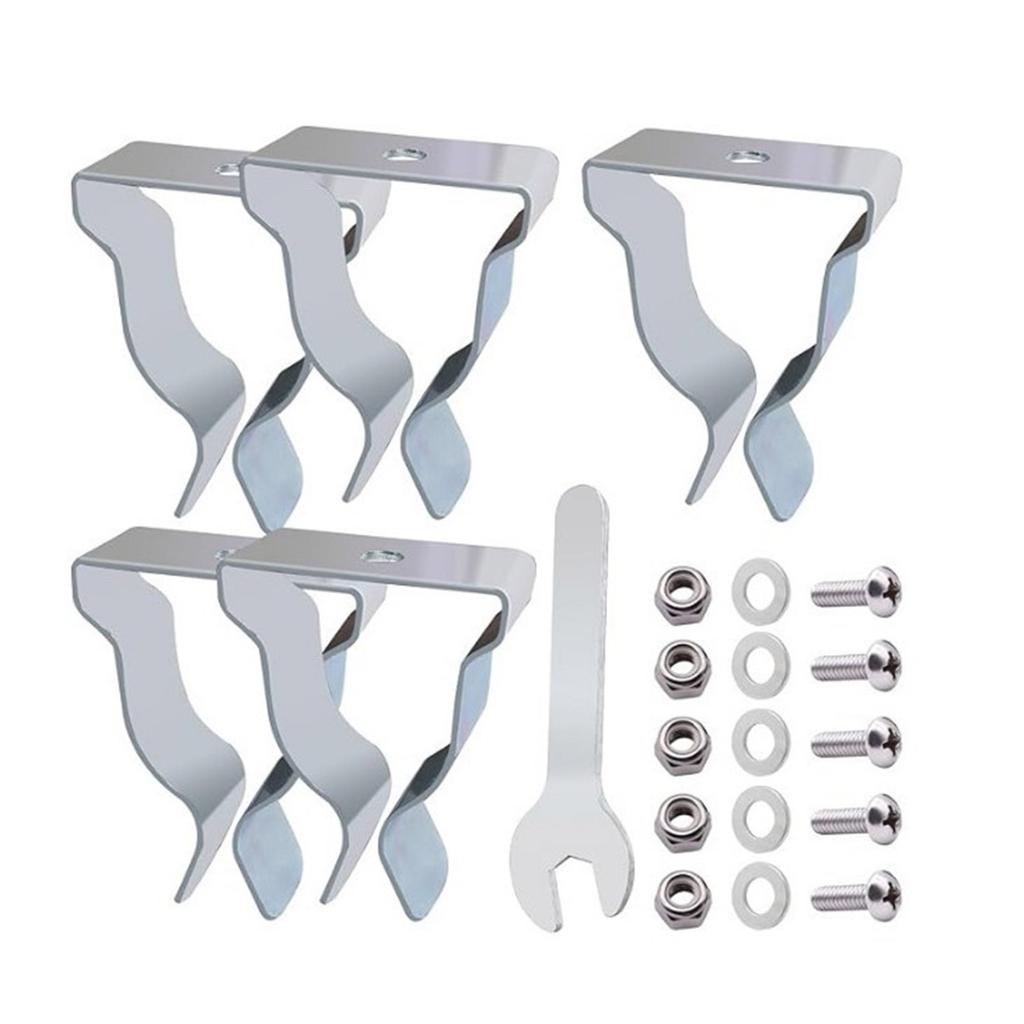 5Pcs Window Well Cover Spring Clips Egress Cover Spring Clips With Screws Window Well Cover Install Retaining Clips