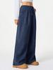 2025 Autumn/Winter Women's High-Waisted Drapey Drawstring Wide-Leg Pants