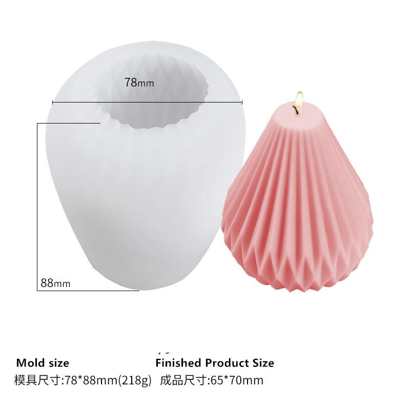 Cylindrical Tall Pillar Candle Molds Ribbed Aesthetic Twist Silicone Mould Geometric Abstract Decora Mold Gifts Craft Home Decor