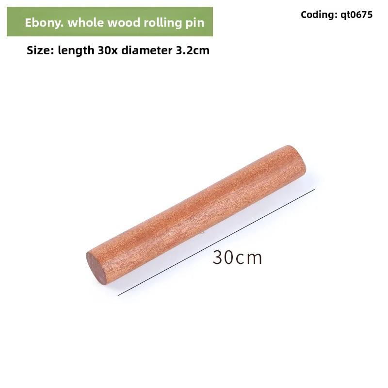 30/50/60cm Hot selling household ebony rolling dumpling skin rolling pin, solid wood non stick powder pressing stick baking tool