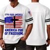 Men's V Neck Short Sleeve Sports T Shirt Casual Athletic Jersey with Independence Day Patriotic Print America 250 Freedom Graphic Tee