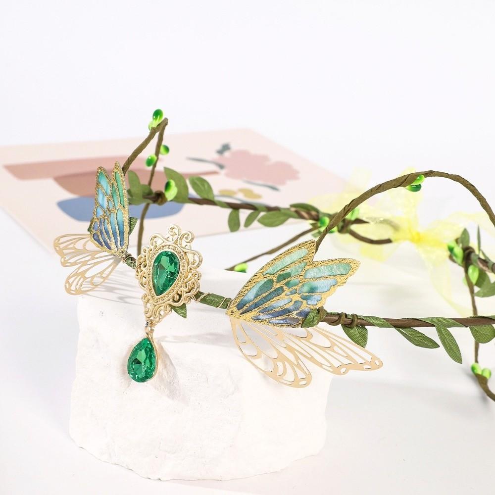 Bride Hairstyles Elf Garland Artificial Floral Artificial Floral Wreath Princess Headdress  Women