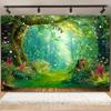Fairy Tale Enchanted Forest Backdrop Photography Wonderland Dreamy Jungle Mushroom Baby Birthday Party Backgrounds Decor Prop