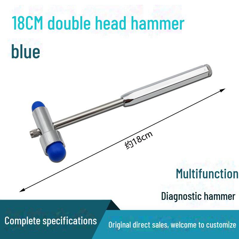 Multifunksjonell diagnostisk hammer i rustfritt stål med skala og rull