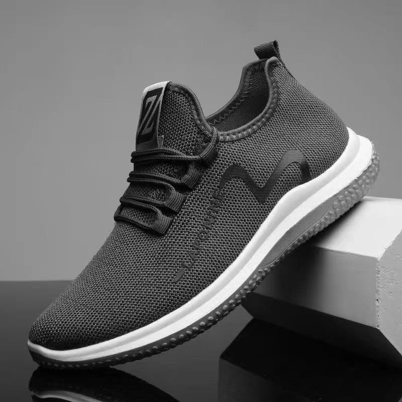 Men's spring and autumn new comfortable breathable cloth shoes lace-up thickened sports shoes casual walking shoes