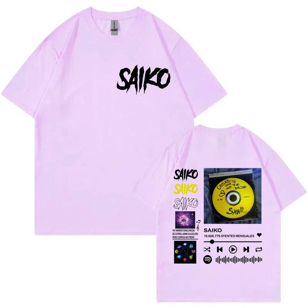 Rapper SAIKO Album Merch T Shirt Fashion Hip Hop Oversized Short Sleeve Tshirt Men Women High Quality Cotton Clothing Tshirts