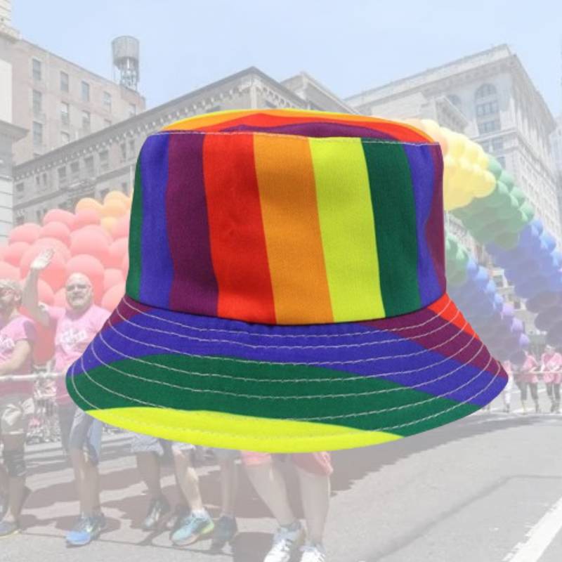 Pride Gay Parade Rainbow Fisherman Hat Shade Outdoor Activities Protection Sun