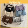 Stylish Underarm Bag With Beautiful Butterfly Bow 2024 Summer New Korean Fashion Crossbody Bag