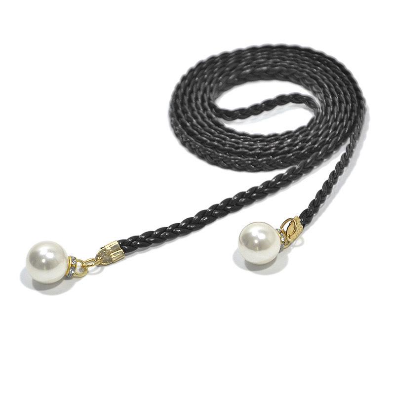 Versatile Ultra-Fine Pearl Women's Woven Waist Chain Belt