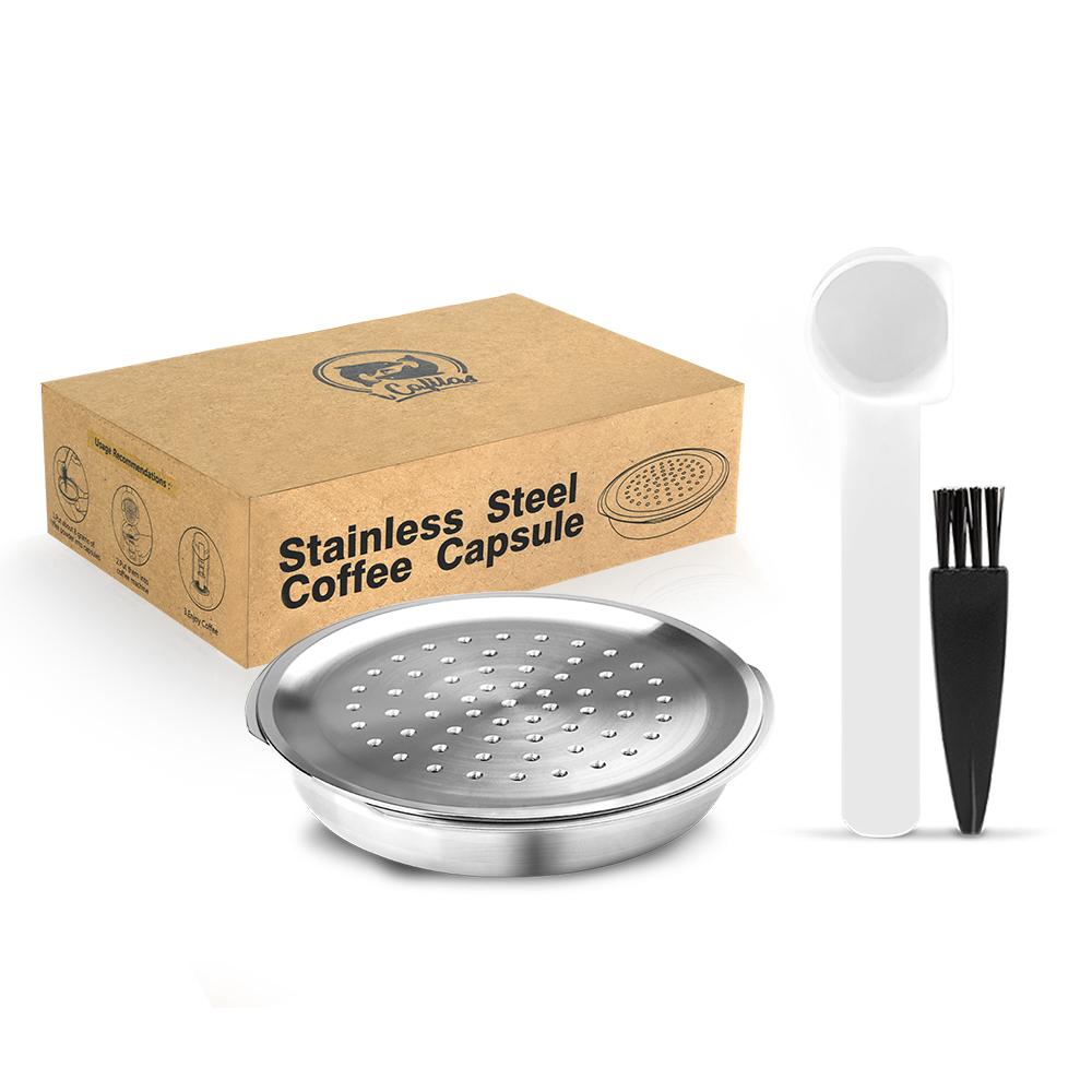 

ICafilas для кофемашины Philips Senseo, колпачки из нержавеющей стали для кофейных капсул, многоразовый фильтр для кофемашины Espresso