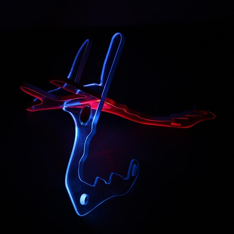 Folding Ukulele Holder Vertical Small Musical Instrument Stand with Light Concert Portable Acrylic Small Guitar Stand