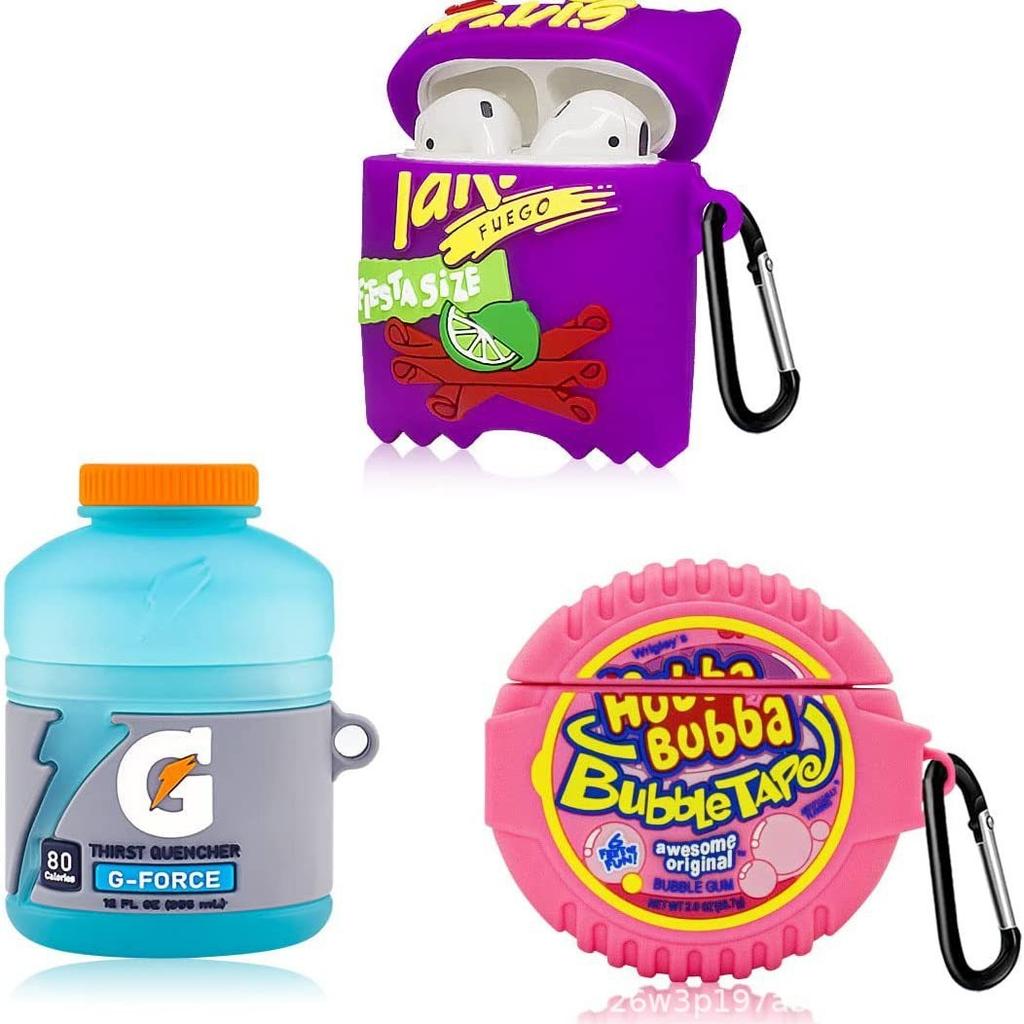 Die kreative Snack- und Getränke-AirPods Pro-Kopfhörerhülle ist kompatibel mit den kabellosen Bluetooth-Silikon-Schutzhüllen der Apple 2. und 3. Generation