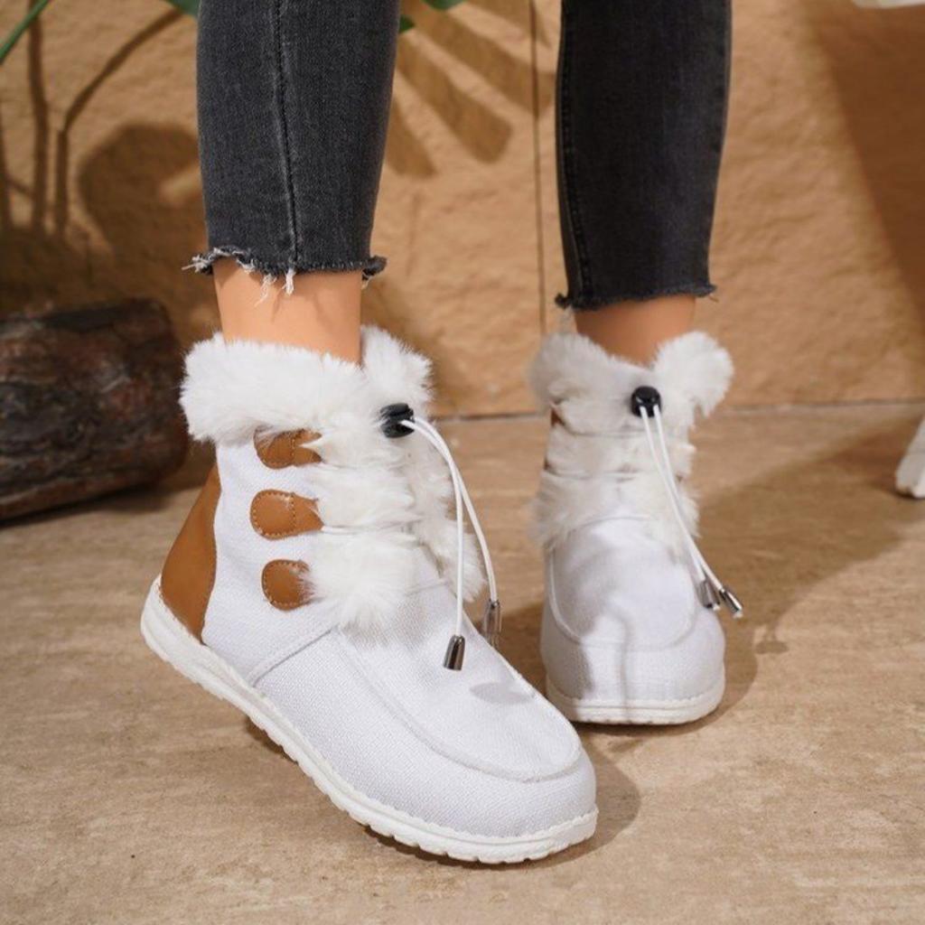 Fashion Shoes Female 2024 Plus Size Snow Women's Boots Classics Ankle Boots Women Round Toe Low Heel Elastic Band Warm Shoes Women