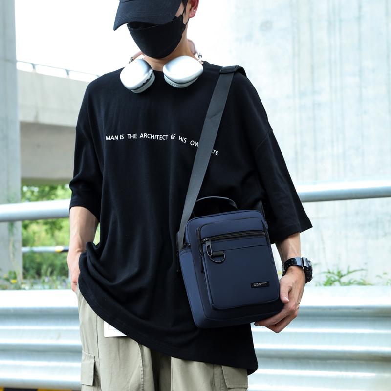 Men's Waterproof Shoulder Bag - Large Capacity Business/Leisure Crossbody with Multi-Layer Pockets