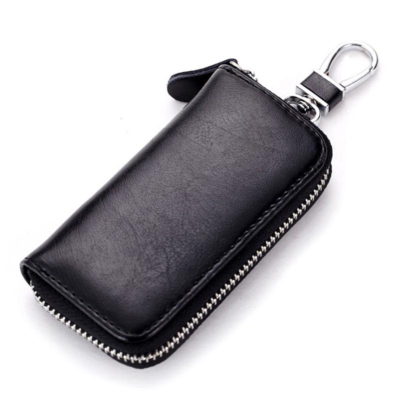 Trendy Unisex Genuine Leather Large Capacity Car Key Case