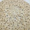 Cup Coaster Flower-shaped Hear Resistant Straw Handmade Woven Exquisite Table Cup Mats for Home