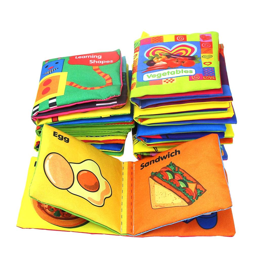Baby Cloth Book Intelligence Development Soft Learning Cognize Reading Books Early Educational Toys Readings 0-12 Months Rattle