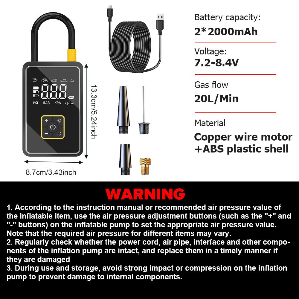 

Воздушный компрессор, воздушный насос для автомобиля, портативный насос для накачивания шин, электрический насос для мотоцикла, воздушный компрессор для автомобилей, мотоциклов, велосипедов
