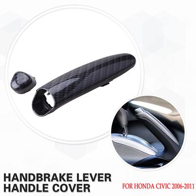 Car Hand Brake Cover Handle Protector Sleeve Housing Fit For 2006 ~ 2011 Honda Civic Car Accessories Carbon Fiber