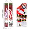 Foldable Christmas Porch Door Banner Polyester Santa Claus Hanging Couplet  Spring Festival