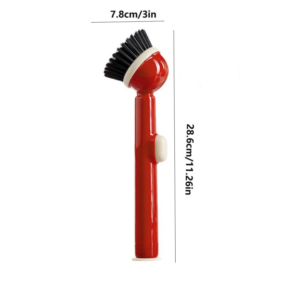 Plastic Material Dish Brush With Detergent Dispenser Pot Brush Scrub Brush  Cookware Cleaning