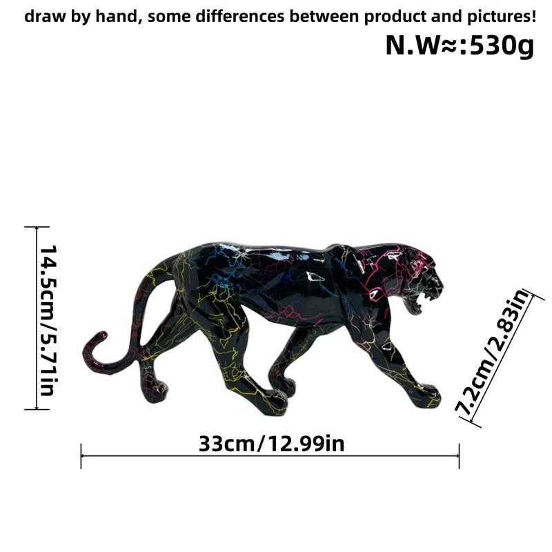 Leopard Harz Figur Dekorative Skulptur Wohnzimmer Schreibtisch TV-Schrank Modernes Home Office Geschenk
