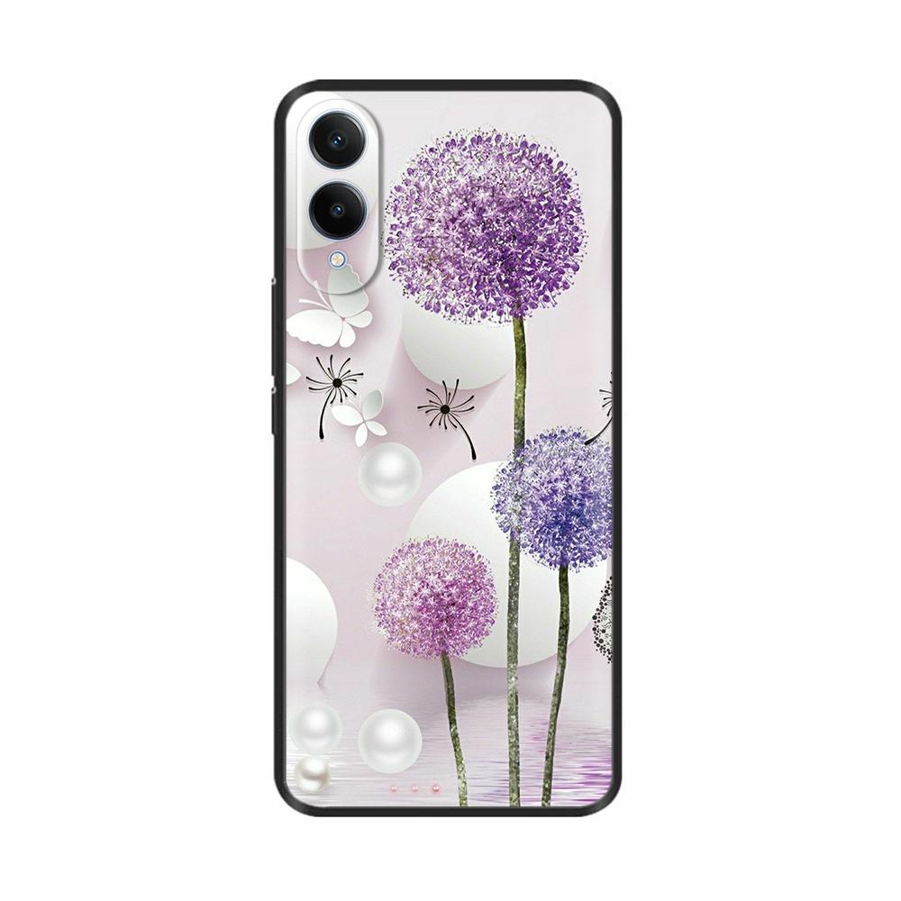 For Samsung S25 Edge Case for Samsung S25 Edge Fantasy Flowers Phone Housing Soft Slim TPU Silicone Cover for Galaxy S25 Edge