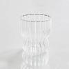 300ML Ins Iced Milk Coffee Glass Cups Ribbed Drinking Glasses Glassware For Cocktail Beer Soda Juice Home Bar Party
