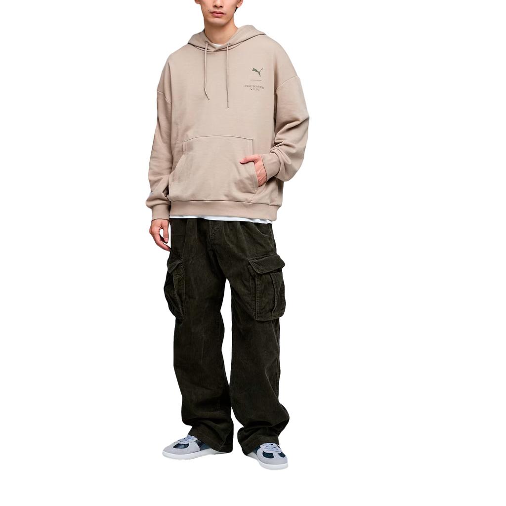 Puma X Monster Hunter Wilds Collaboration FW25 With Back Print New Egedora Pattern Loose Warm Pullover Hoodie Long Sleeve Sweatshirt 636484-55