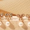 Korean Gentle Bow Pendant Earrings, Bow Earrings Style