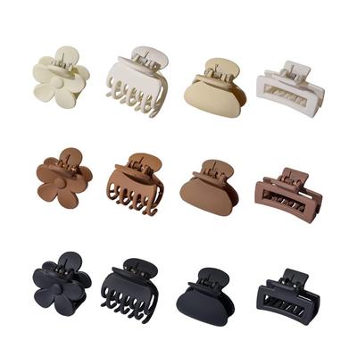 12 pezzi pinza a presa piccola satinata aumento piastra per capelli a coda di cavallo fermaglio per capelli fermaglio per capelli base pratico